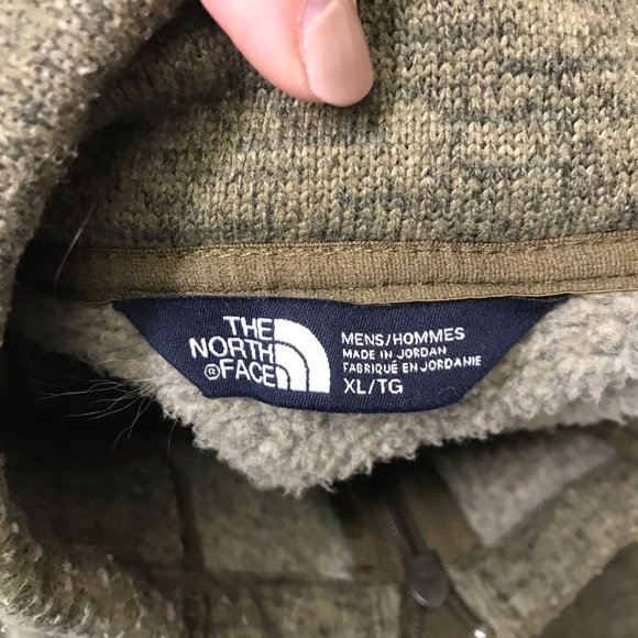THE NORTH FACE ~ MENS XL ~ GREEN 1/4 ZIP PULLOVER SWEATER JACKET - Picture 4 of 5